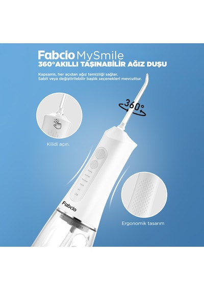 Fabcio Mysmile 7 İn 1 Smart Taşınabilir Ağız Duşu + Diş Mine Bakım Serumu Hediye