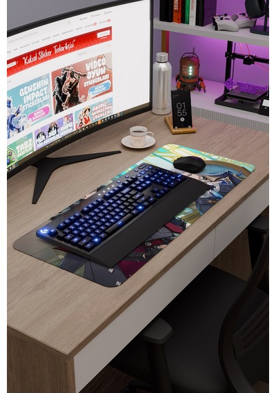 Neuvillette Genshin Impact Anime Gacha V5 - 70x30 Xl Gaming Mouse Pad Fare Altlığı