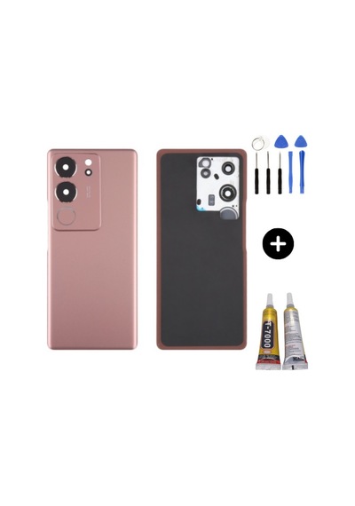 Vivo V29 Pro Uyumlu Arka Pil Kapağı Kırmızı + Montaj Seti Çok Renkli