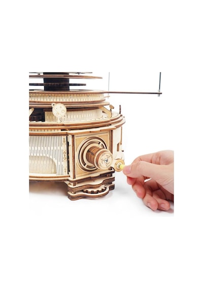 Rokr St001 Mechanical Orrery Dıy Mechanical 3d Puzzle Maket Model Seti 3d Model Kit Ahşap Maket Dekoratif Hobi Seti Hareketli