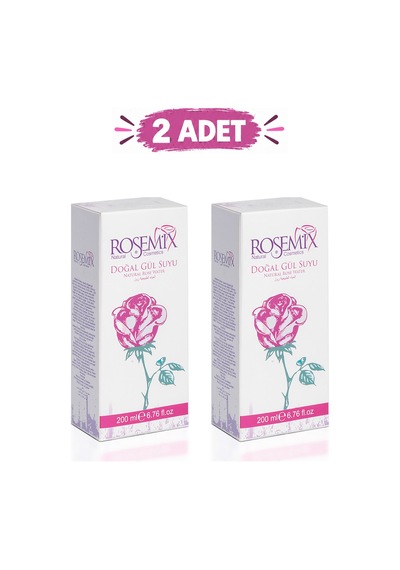 Rosemix - 904 - - Doğal Gülsuyu 200 Ml Cam Şişe - 2 Adetlik - Ilkestor - Set Ürün