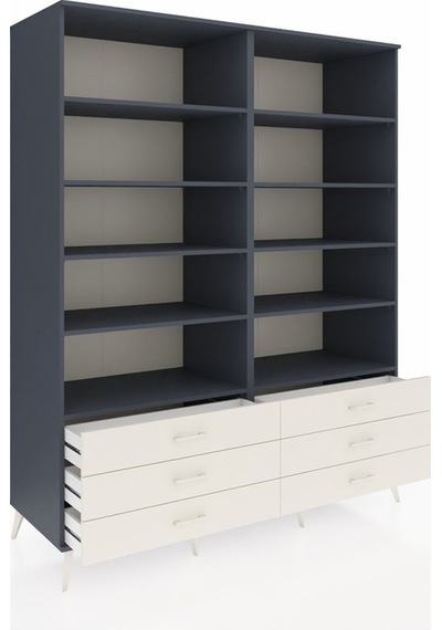Kronos Gardrop 10 Raflı 6 Çekmeceli 176x59x221 Antrasit-antrasit/aytaşı Antrasit/aytaşı Kronos Gardrop 10 Raflı 6 Çekmeceli 176x59x221 Antrasit-antrasit/aytaşı Antrasit/aytaşı
