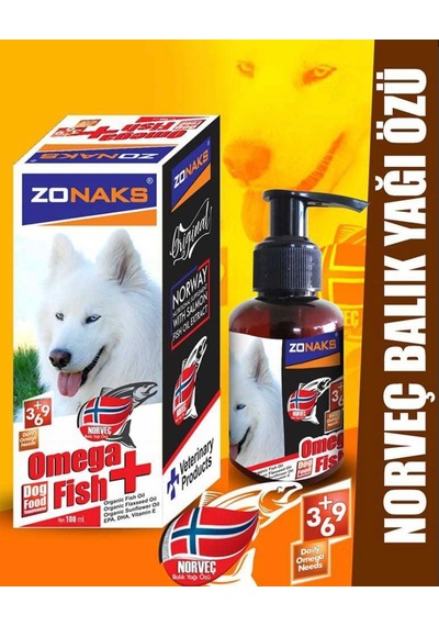 Zonaks Köpekler İçin Norveç Balık Yağı Omega Fish 100 ML