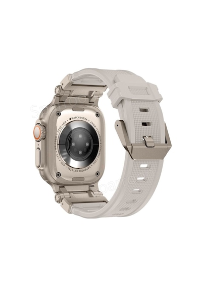 Apple Uyumlu  Watch  7 8 9 45mm Titanyum Metal Bağlantı Kitli Silikon Kordon 101