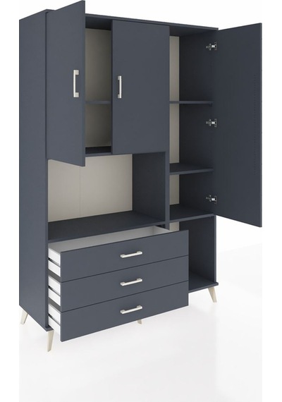 Hyperion Dolap 6 Raflı 3 Çekmeceli 3 Kapaklı 132x44x195 Antrasit-antrasit/antrasit Antrasıt/antrasıt Hyperion Dolap 6 Raflı 3 Çekmeceli 3 Kapaklı 132x44x195 Antrasit-antrasit/antrasit Antrasıt/antrasıt