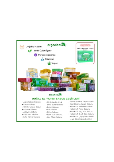 Organicsun Akne ve Sivilce Karşıtı Sabun 140 G