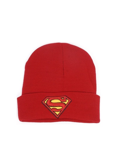 Atlantis Superman Classic Logo Katlamalı Bere Kırmızı Çok Renkli