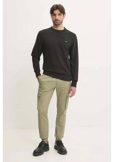Calvin Klein Woven Label Crew Neck Siyah
