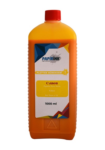Papirink Canon Uyumlu Plotter Mürekkebi 1000 gr Pigment Yellow