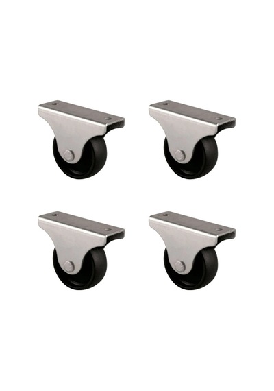 Teker Furç Sabit 38mm Siyah 4 Adet 007