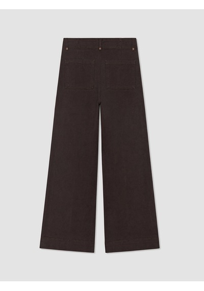 Lcw Modest Kahverengi Wideleg Kadın Jean Pantolon