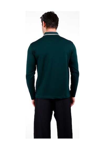 Tepi Polo Yaka Uzun Kol Kazak - Mint Mint