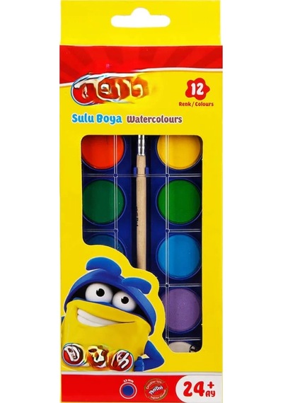 Mey İthalat Sulu Boya Küçük 12 Renk Sarı