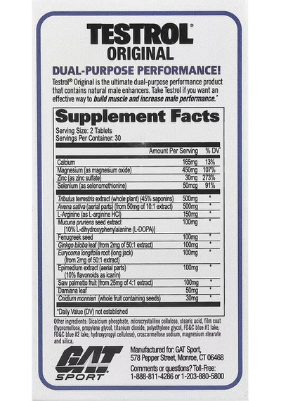Gat Testrol Tribulus Testo Booster Original 60 Tablet