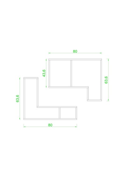 Rafkestir Puzzle Duvar Rafı - Akçaağaç