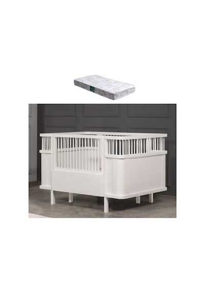 Mdf Beşik, Trend Büyüyen Beşik 130x90 + 1 Comfort Yatak Beyaz