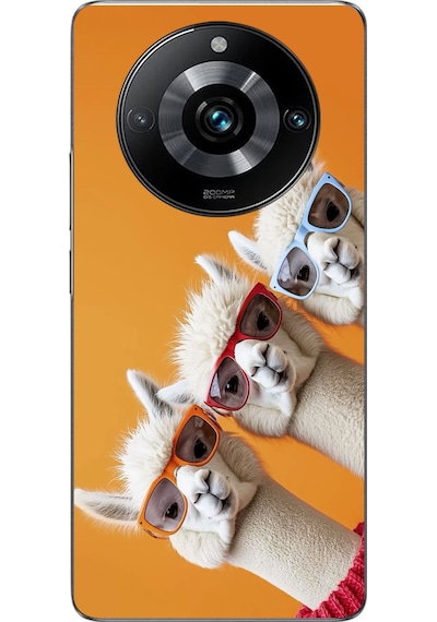 Realme 11 Pro Uyumlu Lamalar Baskılı Silikon Kılıf Renkli