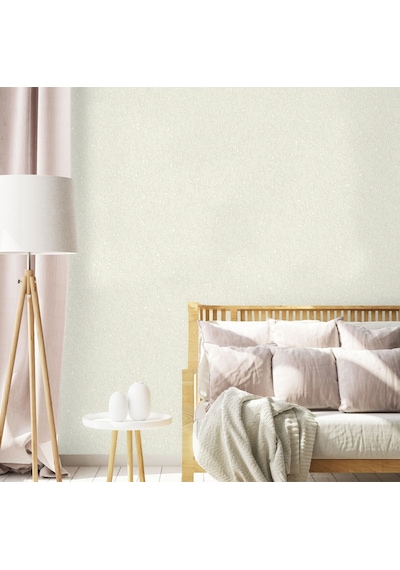 Klasik Düz Desen Duvar Kağıdı Rococo 1410-1/15, Açık Krem, 1.06x15.6m - 16.5m² Krem