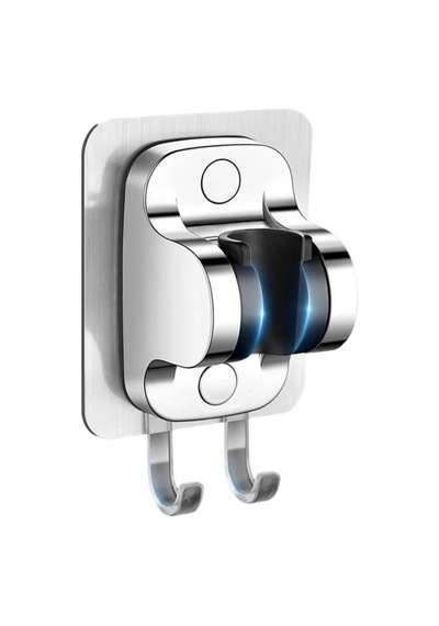 Yapışkanlı Duş Başlığı Tutucu , Ayarlanabilir Su Geçirmez Yapışkanlı Mafsal Chrome Gri Plastik Diğer