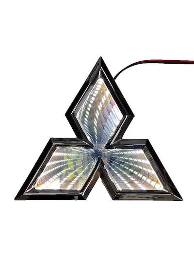 Mitsubishi 3d Işıklı Logo Arma Beyaz 7.6/8.7 Cm Led Logo Arma Mitsubishi Illuminated Vehicle Logo 3dbm