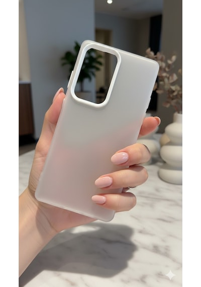 Samsung Uyumlu Galaxy S25 Ultra Kılıf Buzlu Saydam Sararmaz Elde Kaymaz Kamera Çıkıntılı Kapak