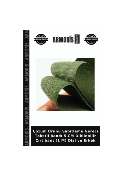 Çözüm Ürünü Sabitleme Gereci Tekstil Bandı 5 Cm Dikilebilir Cırt Bant 1 M Dişi Ve Erkek