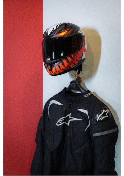 Motosiklet Kask Duvar Askısı Anahtarlıklı Kask Tutucu