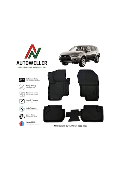 Mitsubishi Outlander 2005-2011 Havuzlu Oto Paspas