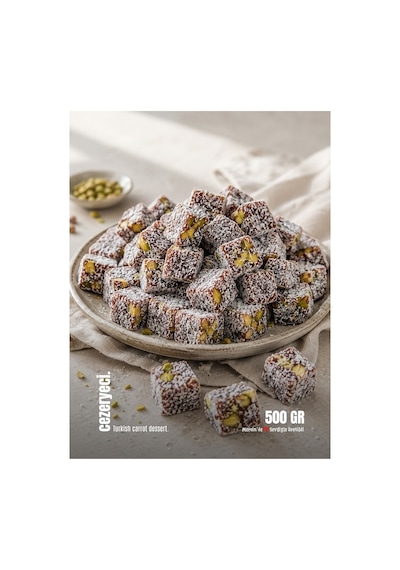 Cezeryeci Antep Fıstıklı Küp Cezerye 500 G