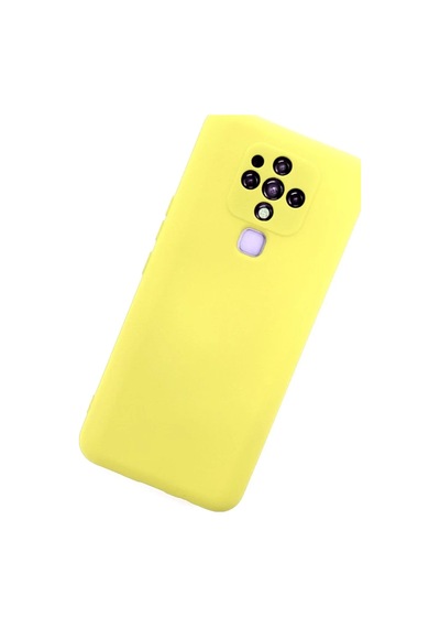 Tecno Camon 16 Uyumlu Kılıf Nano İçi Kadife Silikon - Sarı