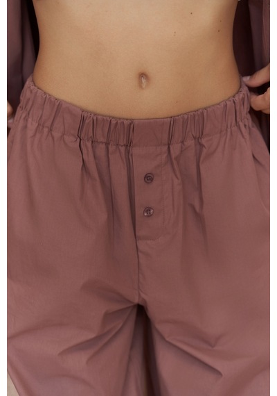 Mai Collection Mai Studios Co. Mirabella Açık Bordo Gömlek Pantolon Takım Acık Bordo