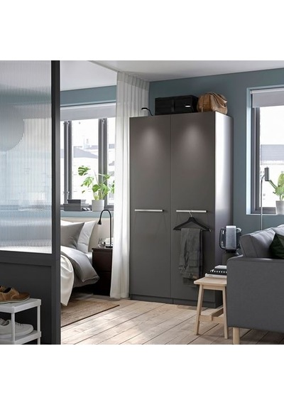 Ikea Forsand Gardırop Kapağı, Koyu Gri, 50x195 Cm, Menteşesiz