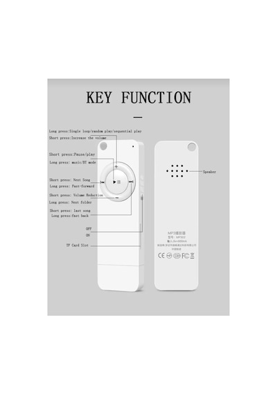 Bluetooth Lu Mp3 Player Dahili Hoparlör Kablolu Ve Kablosuz Kulaklık Ile Kullanabilme Mini Mp3 Çalar