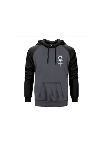 Ghostemane Logo Gri Renk Reglan Kol Sweatshirt Gri
