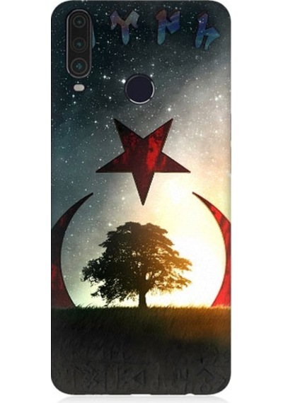 General Mobile Gm 10 Uyumlu Göktürkçe Türk Ve Ağaç Bayrak Desenli Silikon Kılıf
