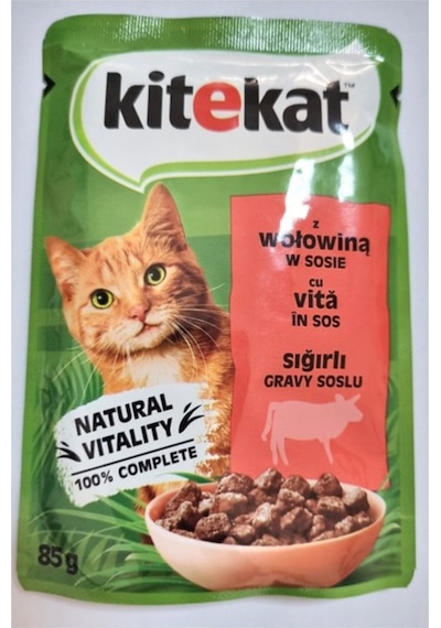 Kitekat Pouch Sığır Etli Yetişkin Kedi Maması 28 x 85 G