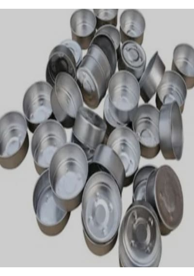 50 Adet Boş Alüminyum Tealight Mum Kabı Maxi Boy 5,5 1,8 Cm Beyaz