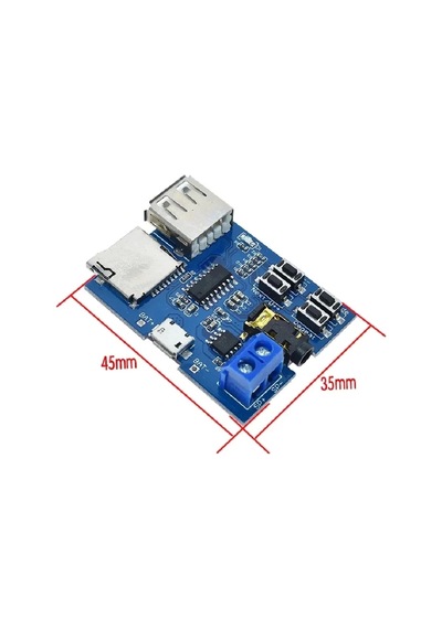 Tf Kart Ve Usb Flash Disk Girişli Oynatıcı Modül Mp3 Formatı Uyumlu