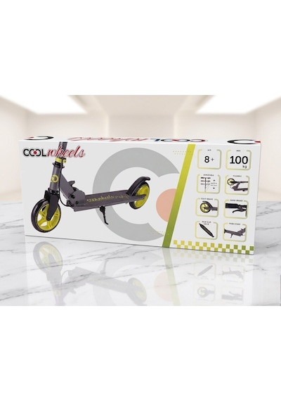 Cool Wheels 8 + Yaş Frenli Scooter / Neon Sarı