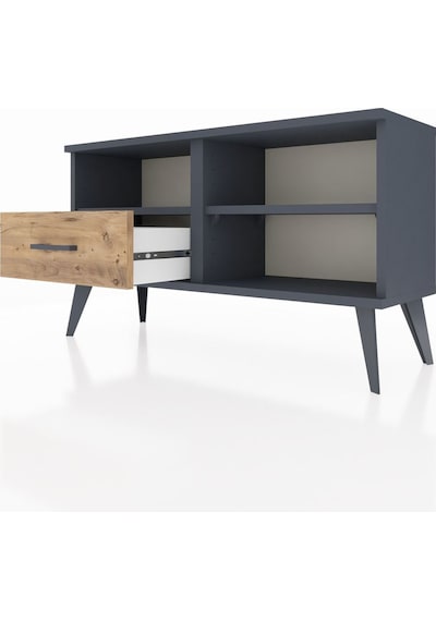 Arges Şifonyer 2 Raflı Tek Çekmeceli 88x30x48 Antrasit-antrasit/çam Antrasit/çam Arges Şifonyer 2 Raflı Tek Çekmeceli 88x30x48 Antrasit-antrasit/çam Antrasit/çam