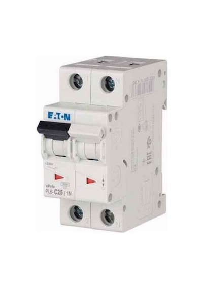 Eaton Pl6-c25/1n Minyatür Devre Kesici - 6ka - C Eğrisi - 1x25a+n