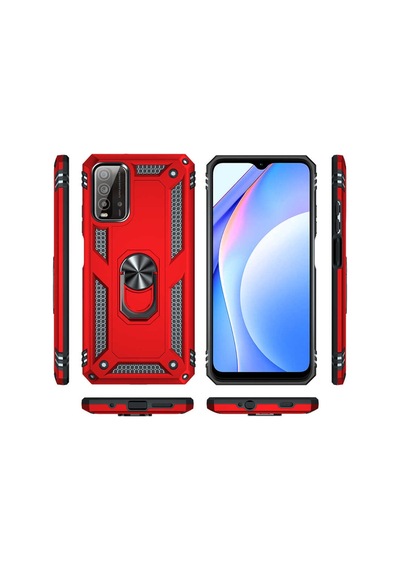 Xiaomi Redmi Note 9 4G Kılıf Yüzüklü Zırh Tank Vega