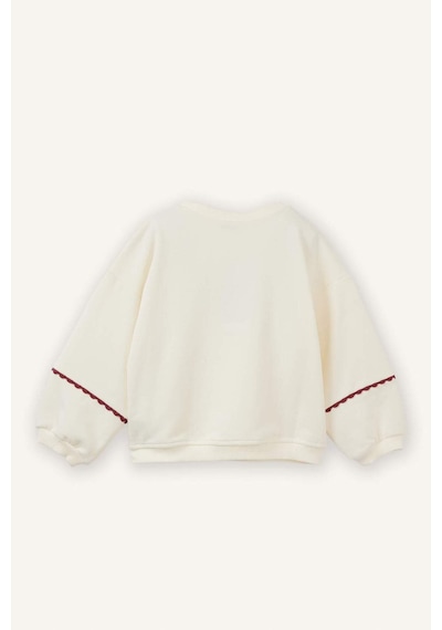 Defacto Oversize Sweatshirt Kız Bebek G8156a526sper99 Ekru-er99