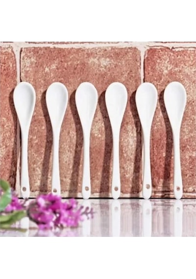 Kosova Gys31 Porselen Büyük Sade Kaşık 13cm 6 Lı