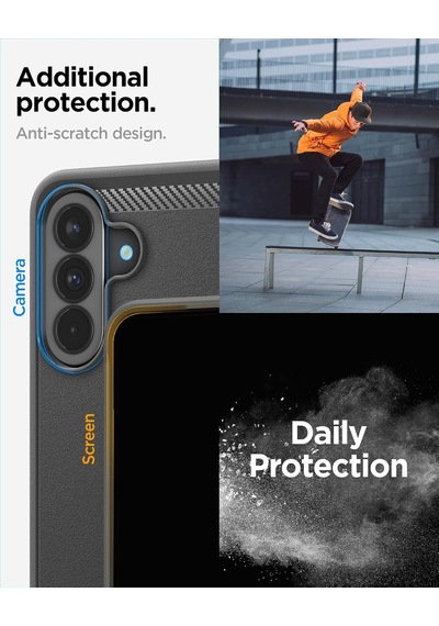 Galaxy A37 İle Uyumlu Kılıf Rugged Armor Matte Black - Acs09795