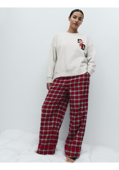 Marks & Spencer Saf Pamuklu Spencer Bear Pijama Takımı T37002274J Gri