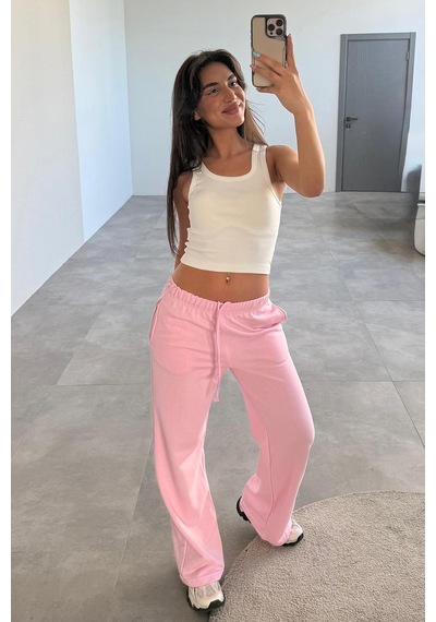Madmext Beyaz Kalın Askılı Fitilli Atlet Mg2459 Beyaz