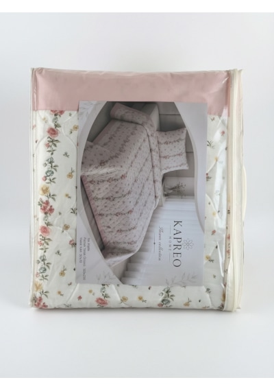 Kapreo Home Flower Collection Pamuk Çarşafsız Pike Seti Çiçek Çok Renkli