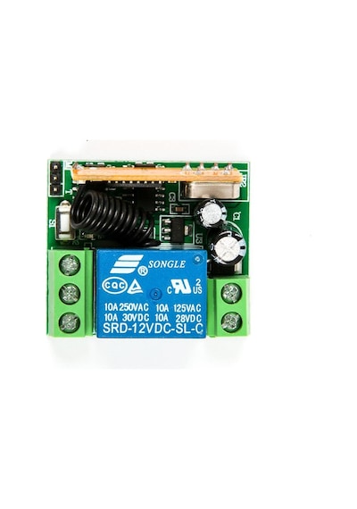 Kablosuz 433MHz 12V 1 Kanallı Röle Modülü (Uzaktan Kumanda İle Birlikte)