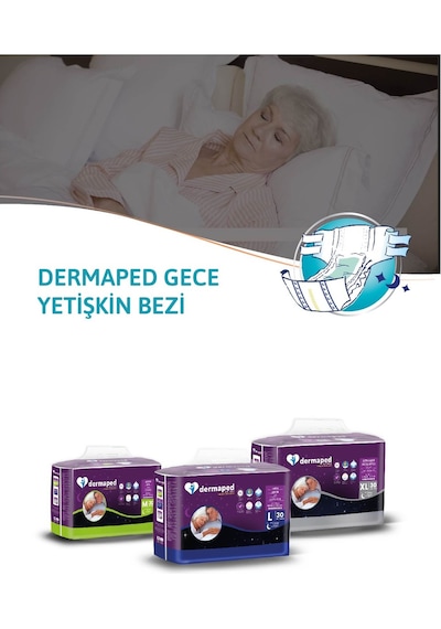 Dermaped 10 Damla Gece Hasta Bezi Medium 60 Adet M